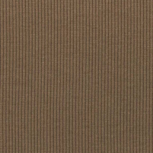 Rippjersey Stoff, uni braun