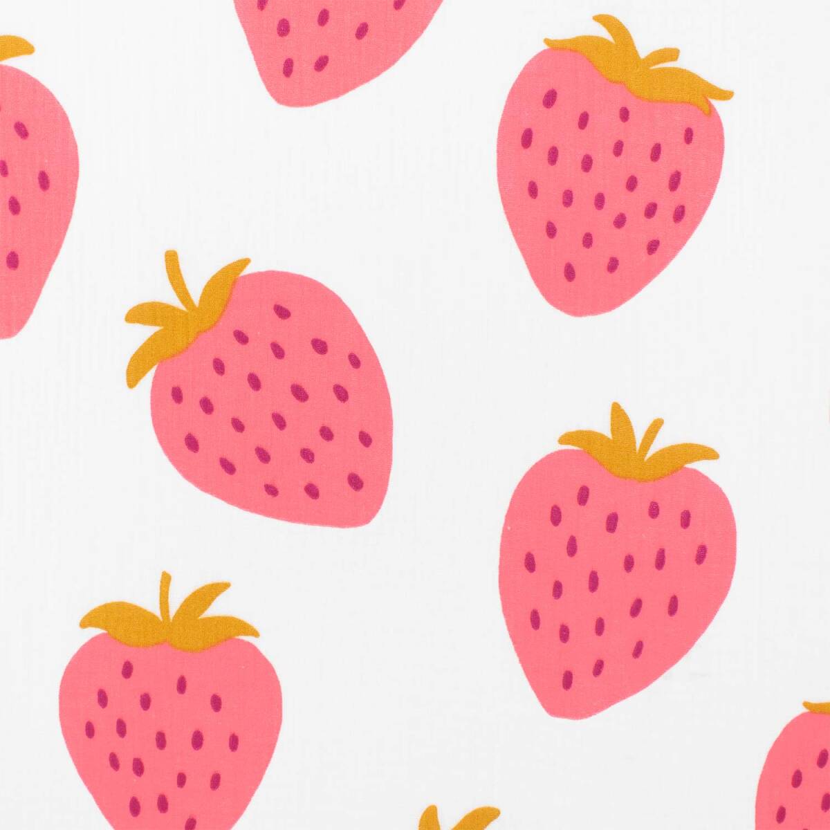 Musselin Erdbeeren, Double Gauze, wei&sz box