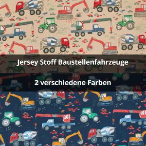 Jersey Stoff Baustellenfahrzeuge