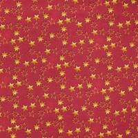 Baumwollstoff Weihnachten, Sterne, rot