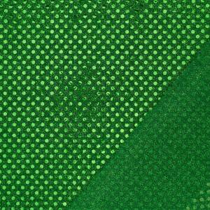 Paillettenstoff, Kreise 4mm, glänzend, grün