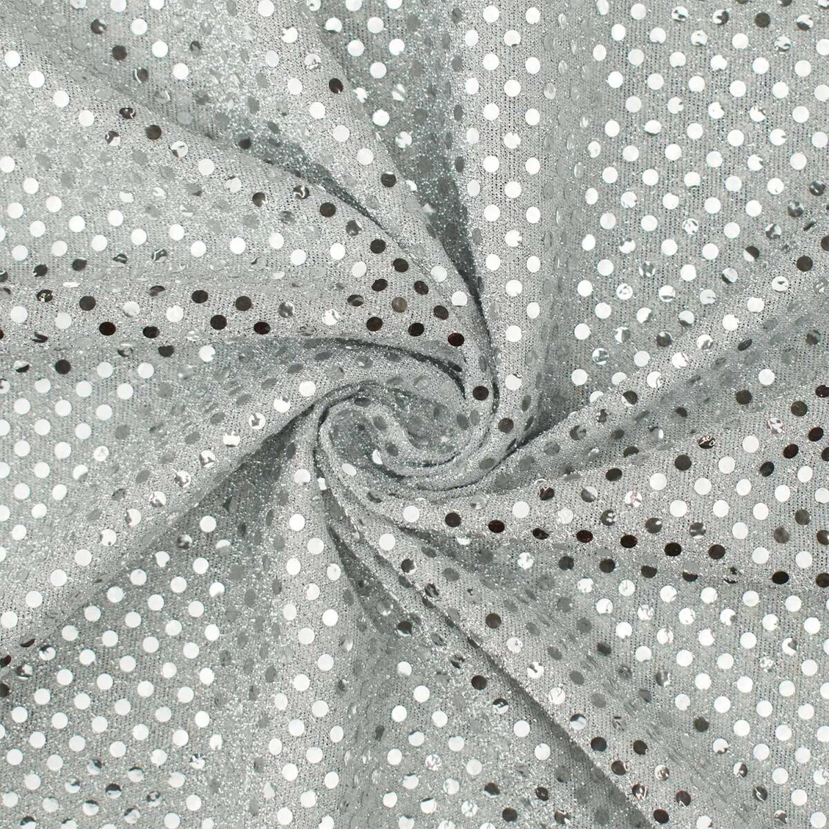 Paillettenstoff, Kreise 4mm, glänze box