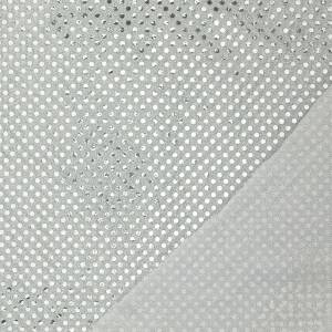 Paillettenstoff, Kreise 4mm, glänzend, silber