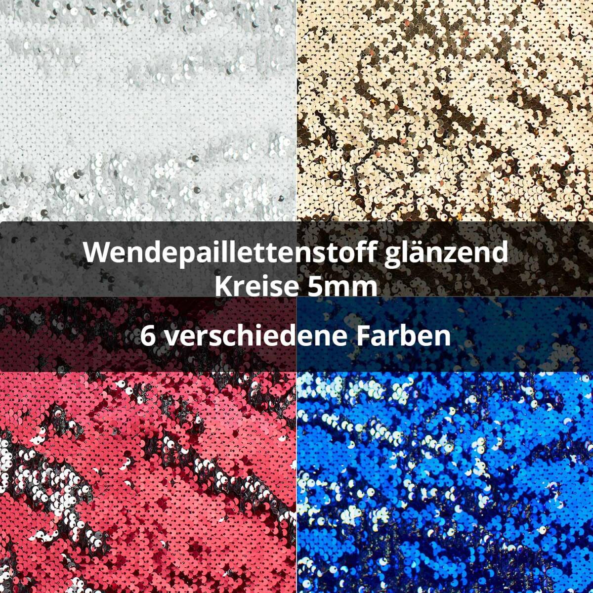Wendepaillettenstoff, Kreise 5mm, gl&aum box
