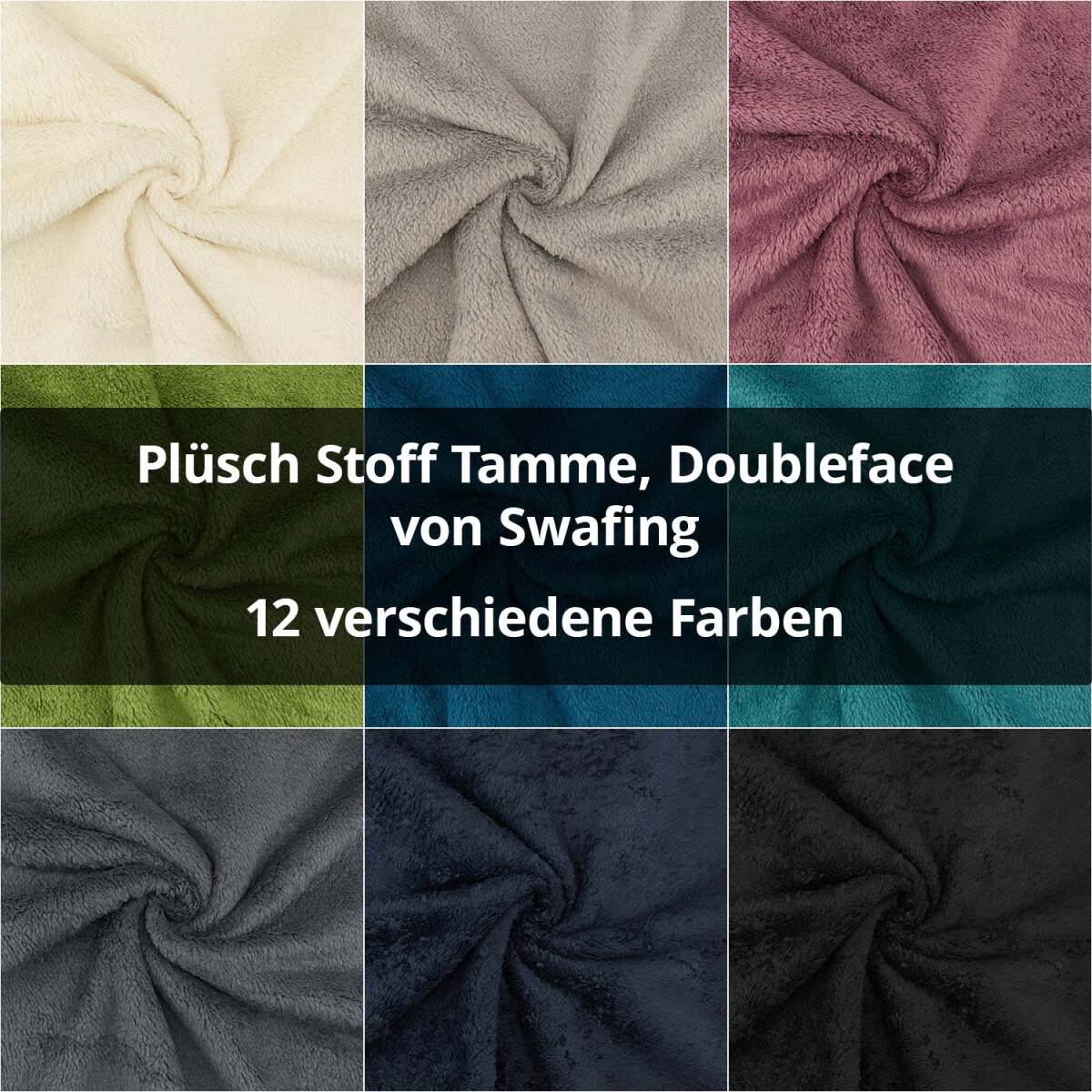 Plüschstoff Tamme, Doubleface