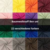 Baumwollstoff Ben, uni