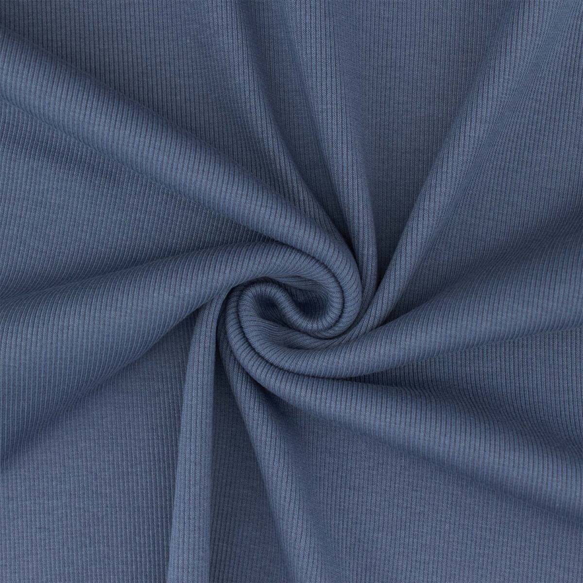 Rippenbündchen Leoni, uni jeansblau box