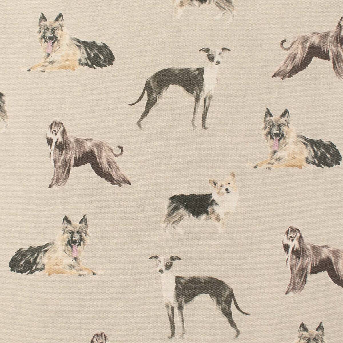 Canvas Stoff Hunde, natur
