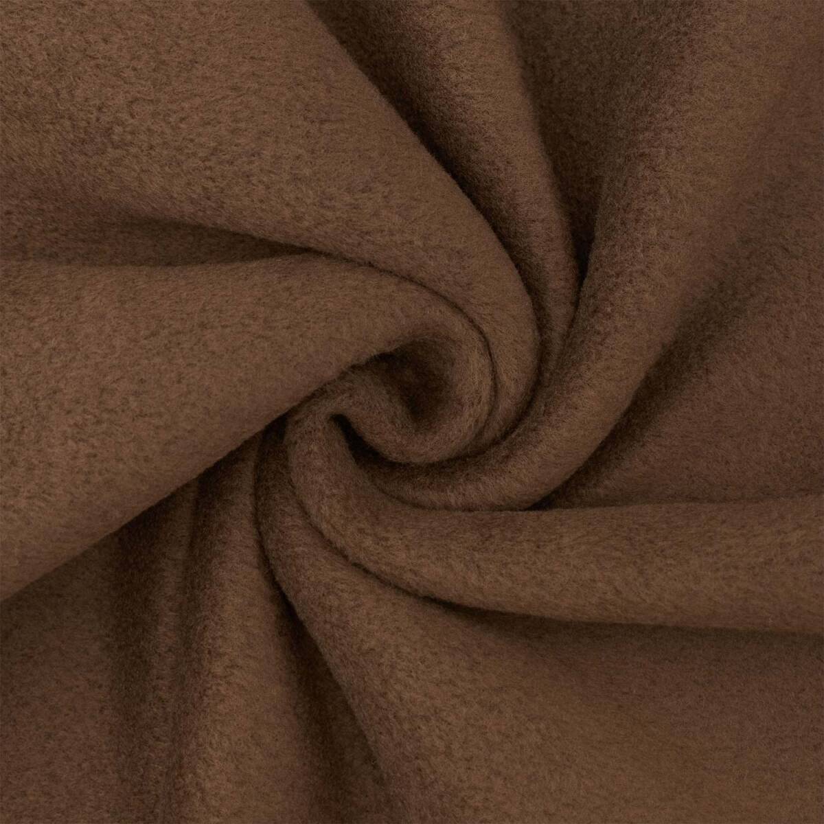 Polarfleece Stoff antipilling, uni braun box