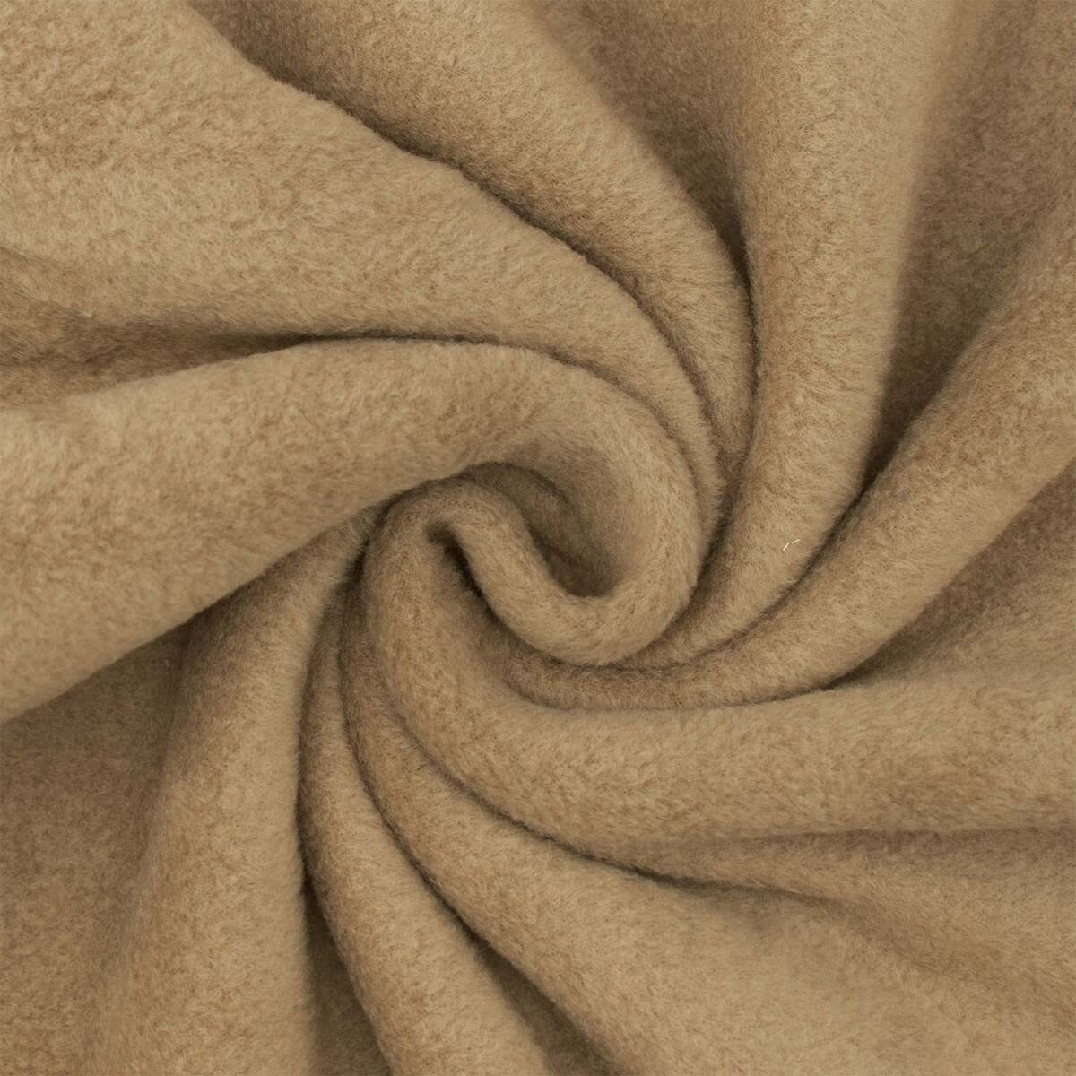 Polarfleece Stoff antipilling, uni Taupe box