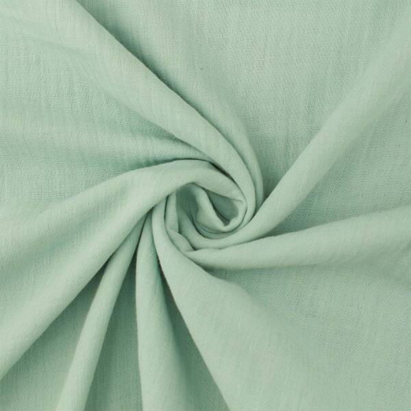Musselin Stoff extra breit 280cm, Double Gauze, uni altmint