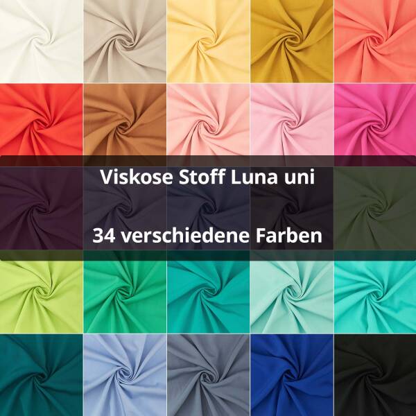 Viskose Stoff Luna, uni