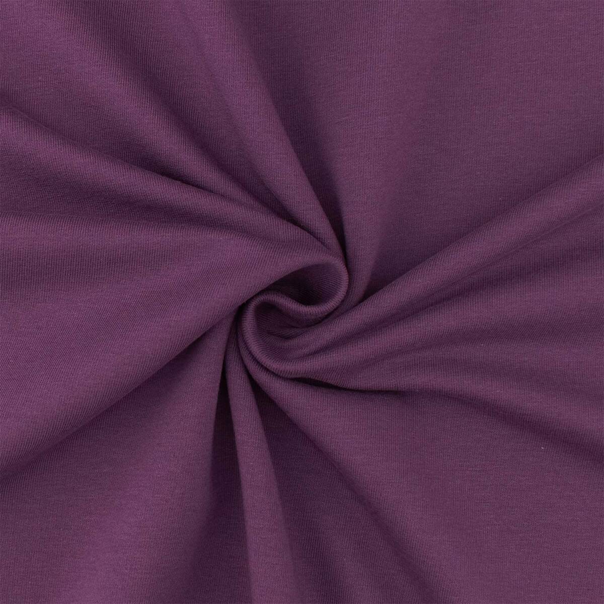 French Terry Stoff Clea, uni violett box